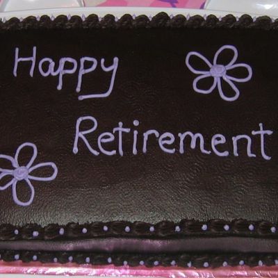 Simple Retirement Cake