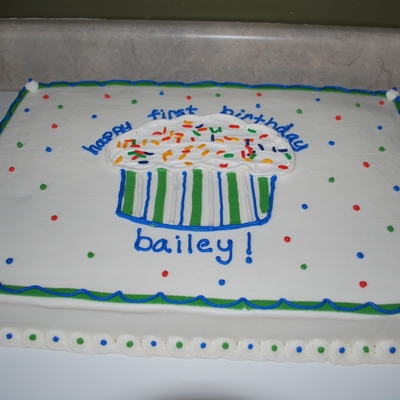First Birthday Cupcake Cake