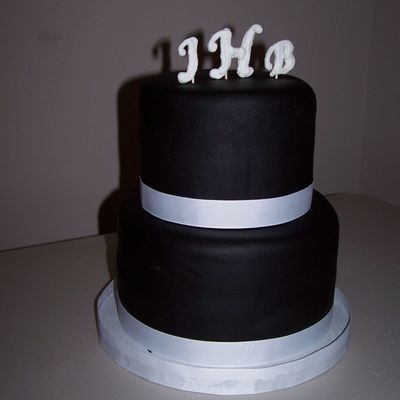 Grooms Cake Black And White