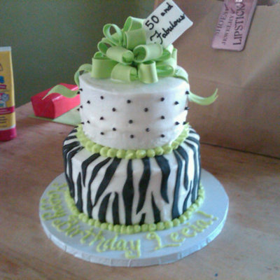 Zebra Birthday Cake