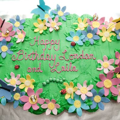 Flowers And Bugs Cupcake Cake