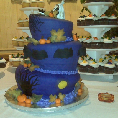 Halloween/wedding Cake