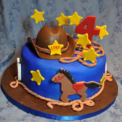 Western Themed Birthday Cake