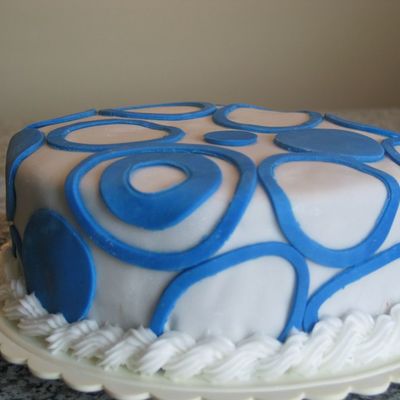 Blue Circle Cake