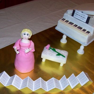 Piano Cake For Music Teacher - Thank You
