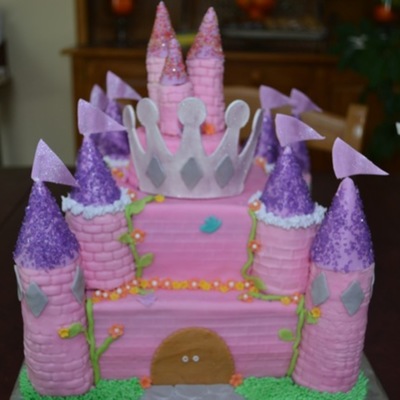 Pink Castle Cake