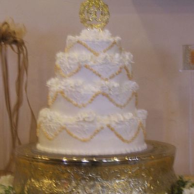 Gold Pearl Swags 50Th