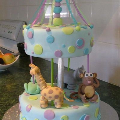 Carousel Cake For A 1St Birthday