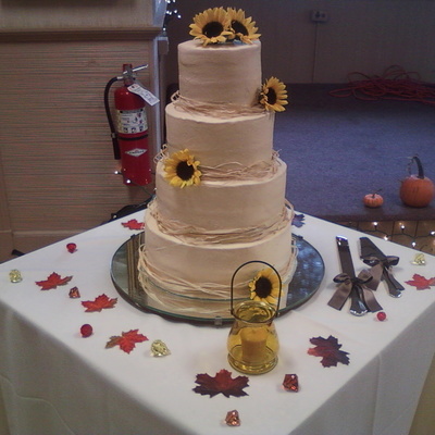Sunflower Wedding Cake