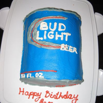 Bud Light Birthday Cake