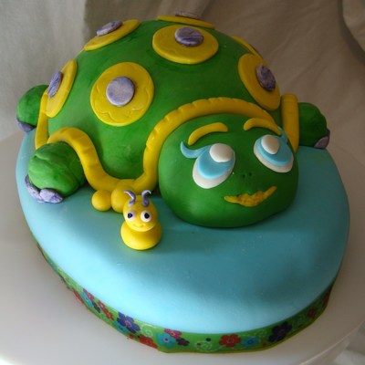 Turtle Cake With Little Worm