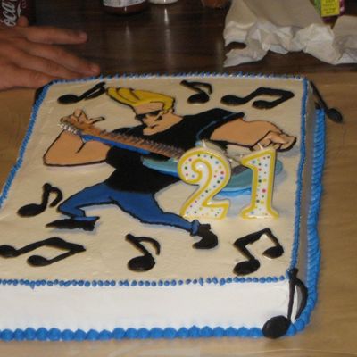 Johnny Bravo Playing The Guitar