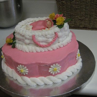 Little Girls Baby Shower Cake For Church