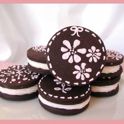 Chocolate Cookies With Buttercream Filling