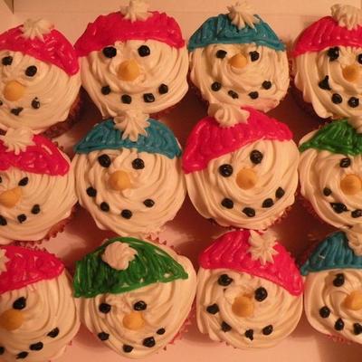Snowman Cupcakes