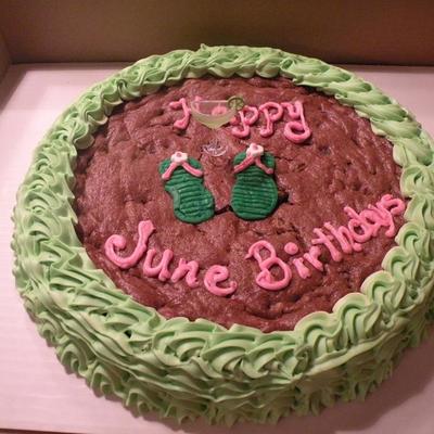 June Birthday Cookie Cake