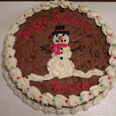 Snowman Cookie Cake