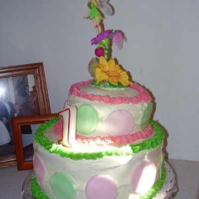 Tinkerbell Topsy Turvy Cake
