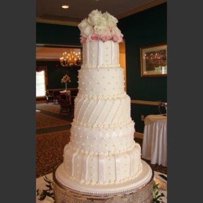 White Satin Wedding Cake