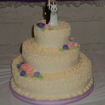 Pink & Purple Wedding Cake