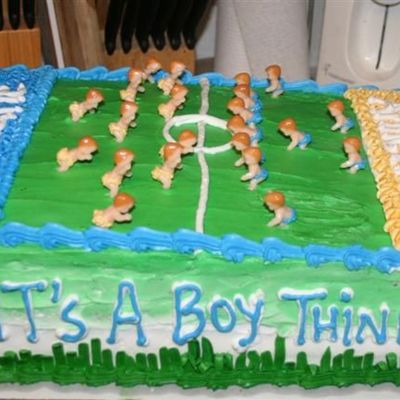 Football Baby Shower Cake