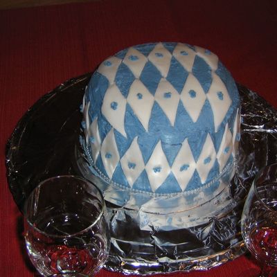 Harlequin Cake For Hubby's Birthday