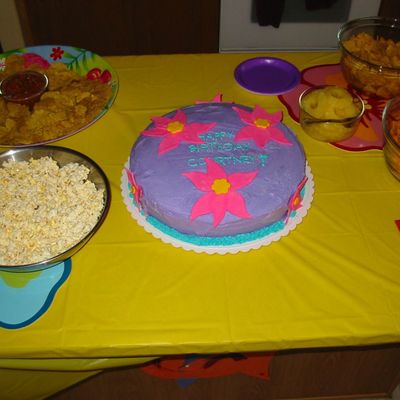 Hawaiian Themed Party, Hibiscus Cake
