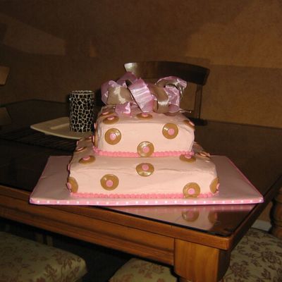 Polka Dot Baby Shower Cake