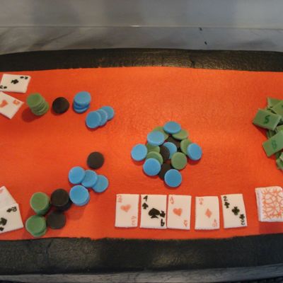 Texas Hold Em Poker Table Cake