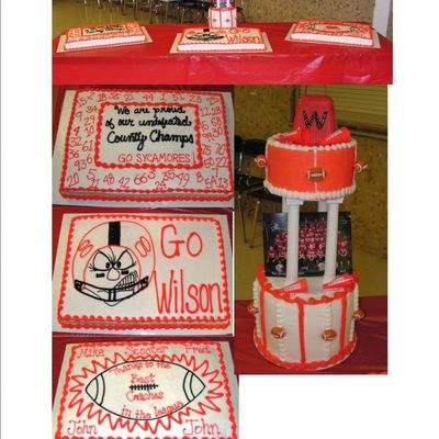 Youth Football Banquet Cakes