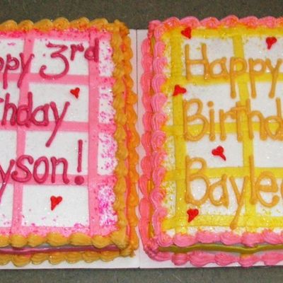 Carebear Cake For Twins