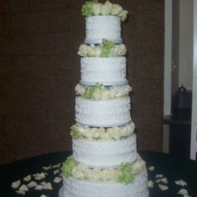 5 Tier Wedding Vow Cake