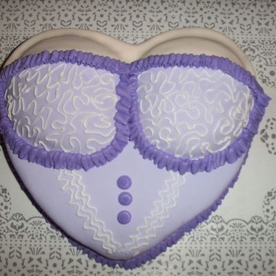 Purple Lingerie Bridal Shower Cake