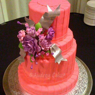 Pleated Fondant Wedding Cake