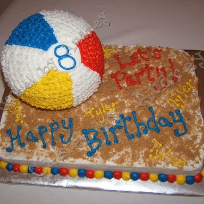 Beachball Birthday Cake