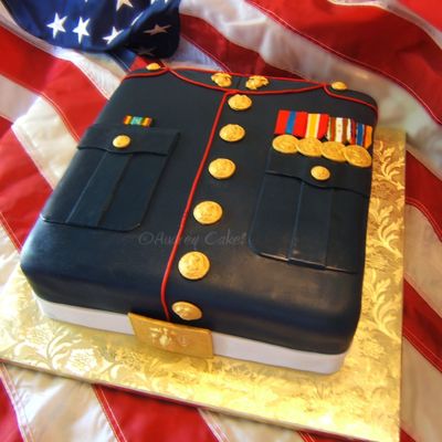 Marine Dress Uniform Cake