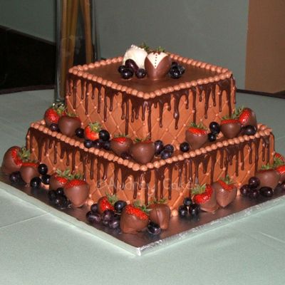 Chocolate Drip Grooms Cake