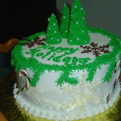 Holiday Trees With Cholocate Snow Flakes