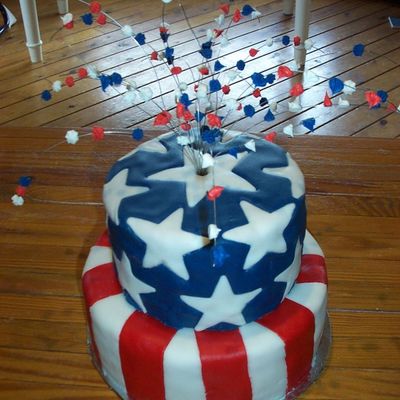 Fourth Of July Firework Cake