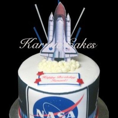 3..2..1.. Blast Off! Nasa Space Shuttle Cake