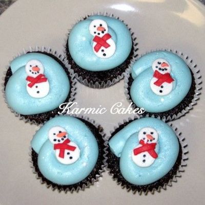 Snowman Cupcakes