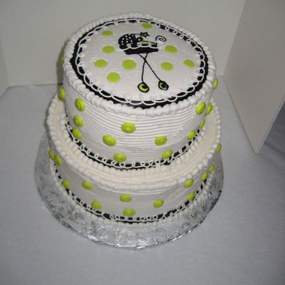 Polka Dot Baby Shower Cake
