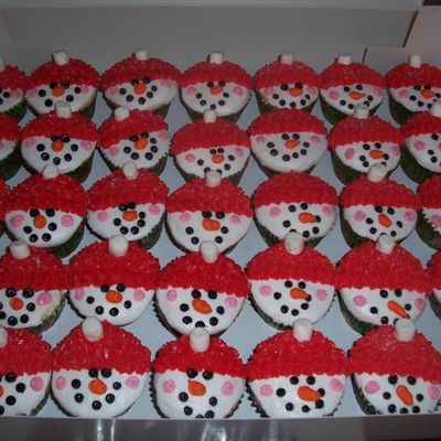 Snowman Cupcakes