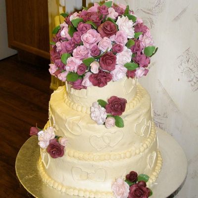 Pink & Burgandy Roses