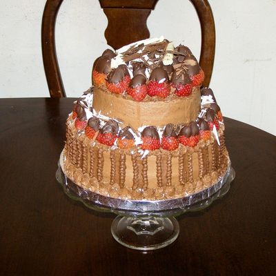 Chocolate W/ Strawberries & Chocolate Curls