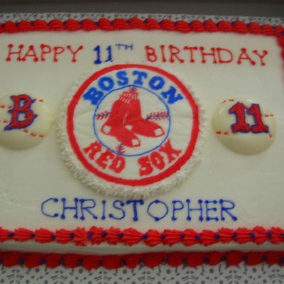 Boston Red Sox Birthday Cake