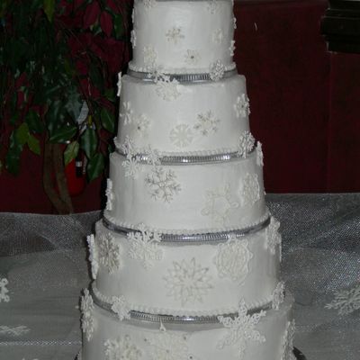 Snowflake Wedding Cake