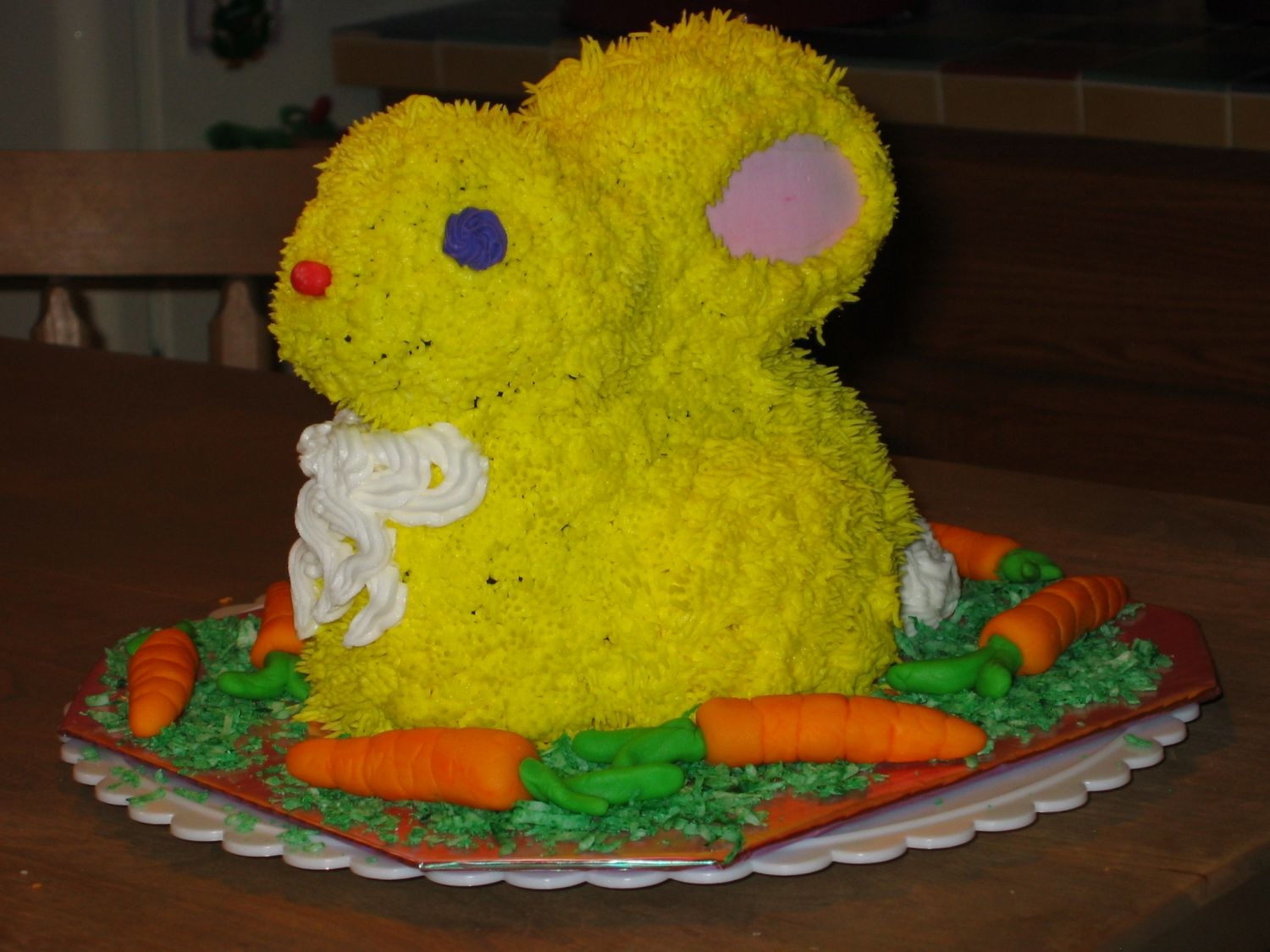 Yellow Bunny With Carrots