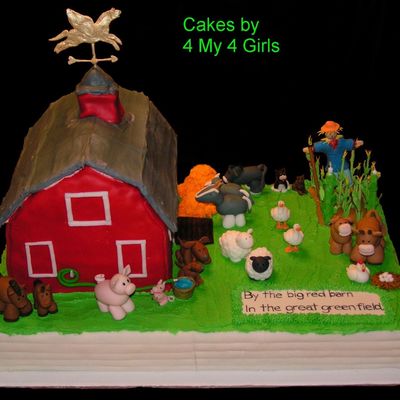 Big Red Barn Pop-Up Storybook Cake