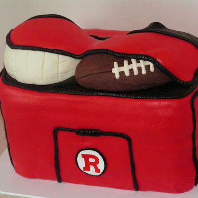 Fall Sports Assembly Cake
